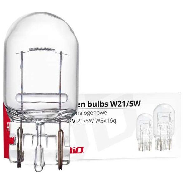 AMiO Żarówki halogenowe t20 w21w w3x16d 12v 10szt