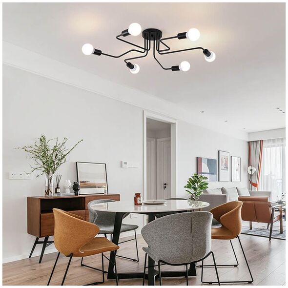 Lampa wisząca Aptel ŻYRANDOL LAMPA WISZĄCA 6 pkt ŚWIATŁA E27 60W biały ZD74K