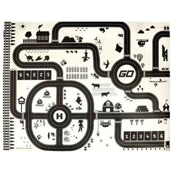 Aptel WODOODPORNA MATA DO ZABAWY Dla Dzieci Ulice Miasto 83x57cm ZA305B