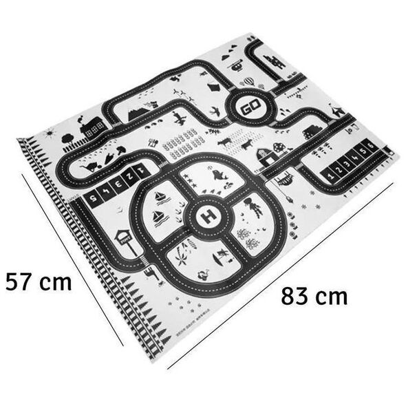Aptel WODOODPORNA MATA DO ZABAWY Dla Dzieci Ulice Miasto 83x57cm ZA305B