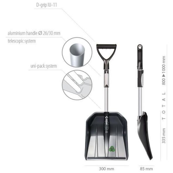 Prosperplast Saperka Teleskopowa Samochodowa Nanga Eco Car Telescopic Iltngtsc-S411