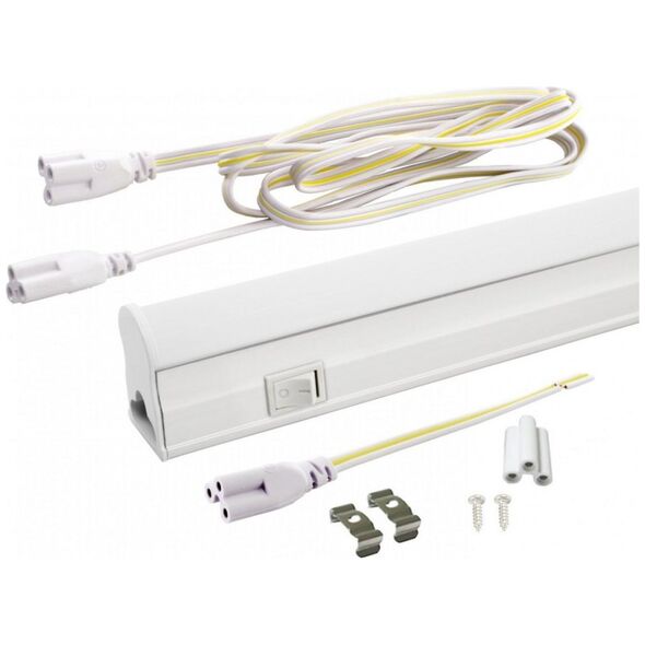 Nvox Świetlówka led liniowa t5 60cm 8w on/off neutralna 4000k lampa natynkowa zintegrowana z oprawą