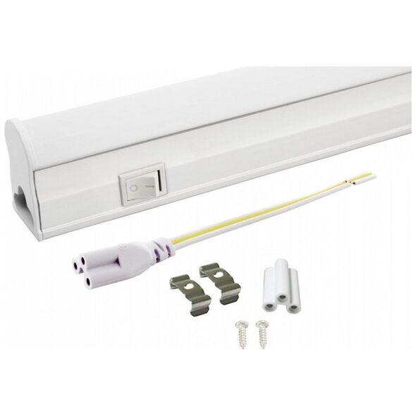 Nvox Świetlówka led liniowa t5 60cm 8w on/off neutralna 4000k lampa natynkowa zintegrowana z oprawą