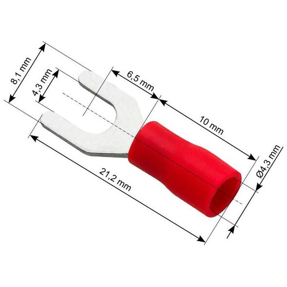 Blow 43-004# Konektor widel.izol.l śruba4,3 kabel 4,3