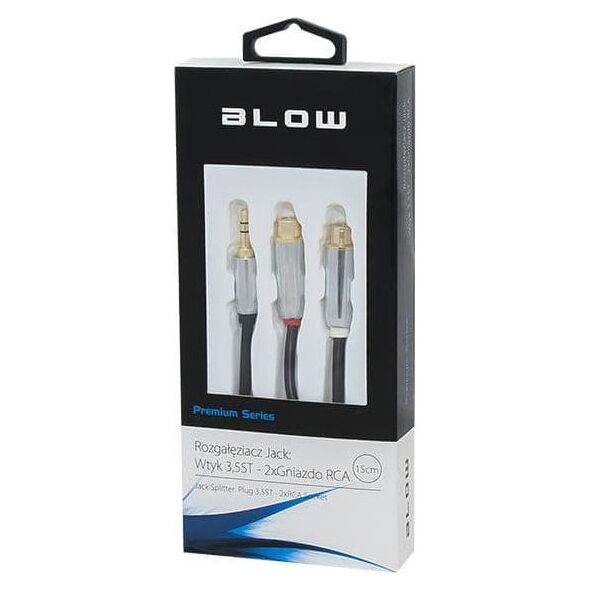 Kabel Blow Jack 3.5mm - RCA (Cinch) x2 Brak danych czarny (91-240#)