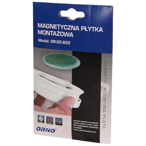 Orno Magnetyczna płytka montażowa do detektorów dymu, czadu i gazu