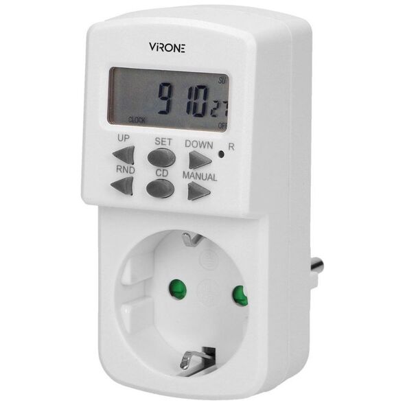 Orno Elektroniczny programator czasowy, MINI, 1800W, 8A, 10 programów, wersja Schuko