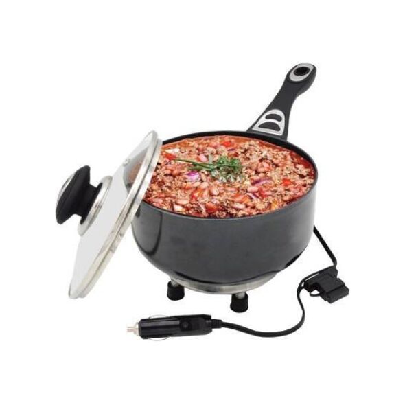 AMiO Rondel elektryczny z pokrywką do samochodu 18cm x 8cm 150w 12v