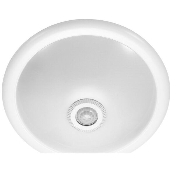 Lampa sufitowa Orno ROVO PC, plafon oświetleniowy z czujnikiem ruchu 360st, 2x40W, E27, IP20, polikarbon mleczny