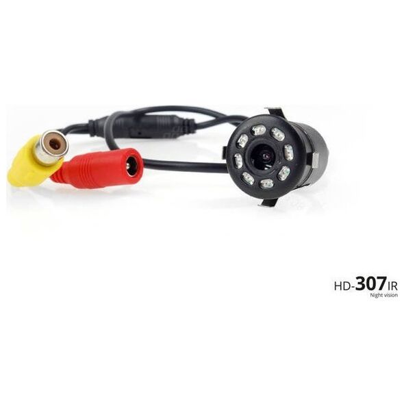 AMiO Zestaw czujników parkowania tft02 4,3" z kamerą hd-307-ir 4 sensory srebrne