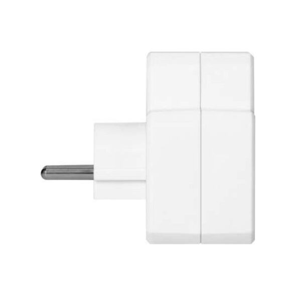 Orno Rozgałęźnik 2x2P+Z (Schuko) z włącznikiem, biały