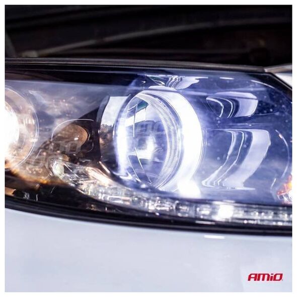 AMiO Żarówki samochodowe led cob 4side amio h1