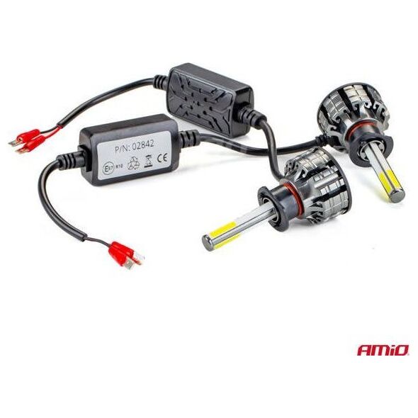 AMiO Żarówki samochodowe led cob 4side amio h1