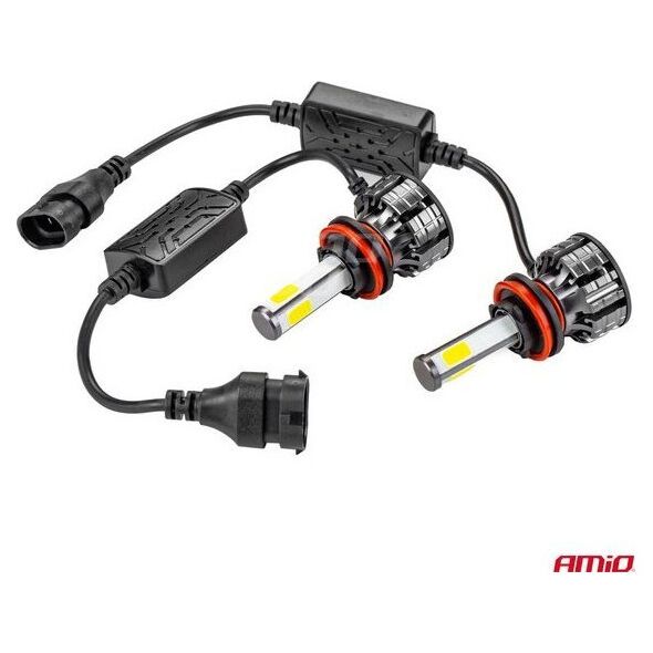 AMiO Żarówki samochodowe led cob 4side amio h8/h9/h11