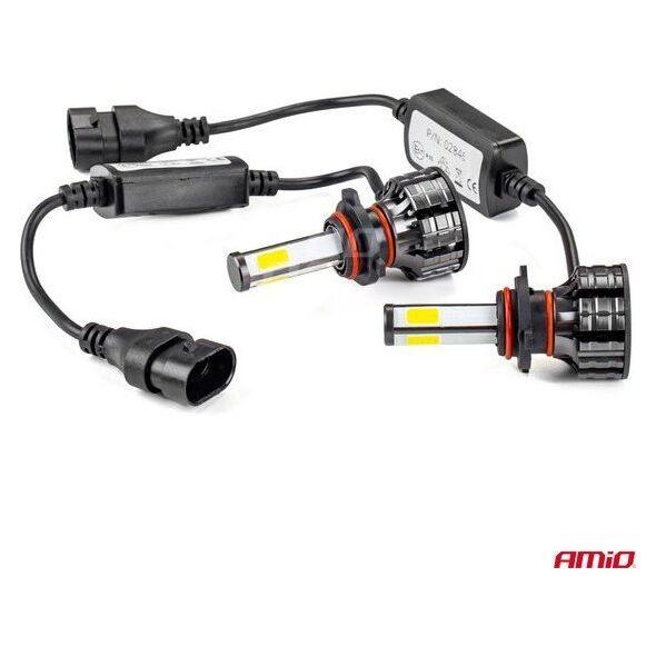 AMiO Żarówki samochodowe led cob 4side hb3