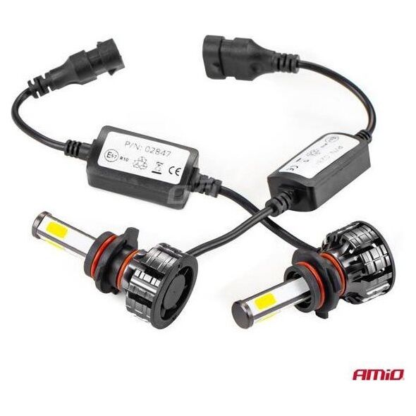 AMiO Żarówki samochodowe led cob 4side hb4