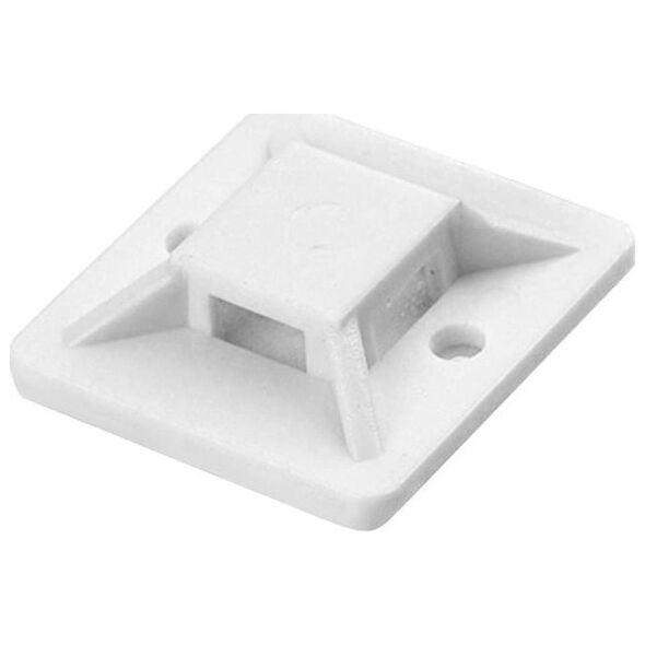 Organizer Orno Uchwyt opaski kablowej, samoprzylepny, 20x20 mm, biały, 10 sztuk