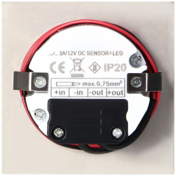 Oprawa schodowa Orno DRACO LED NEW 1,5W, oprawa schodowa podtynkowa, 12VDC, 30lm, 6000K, satyna, czujnik ruchu i zmierzchu AD-OS-6164LR6/N