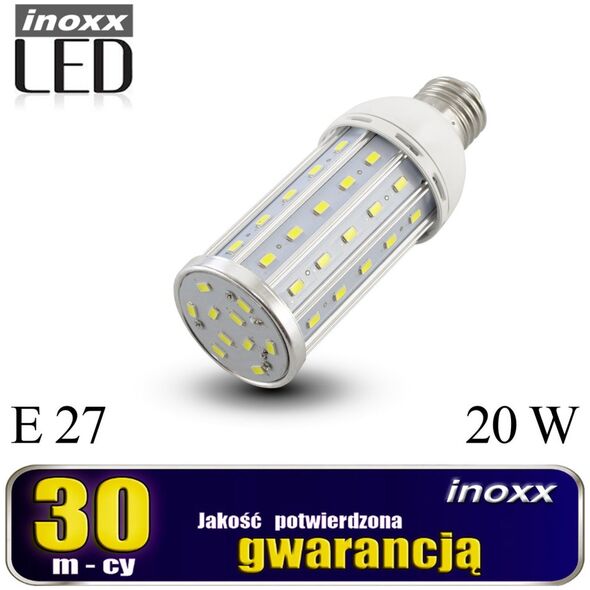 Nvox Żarówka e27 led corn 20w metalowa 3000k ciepła