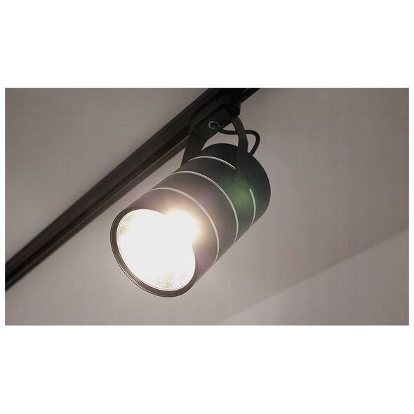Nvox Lampa sklepowa led reflektor szynowy jednofazowy czarny 30w 2550 lm światło ciepłe 3000k