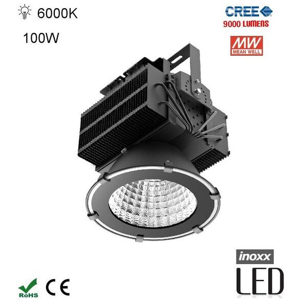 Nvox Lampa przemysłowa led zimna high bay 100w 6000-6500k 9000lm