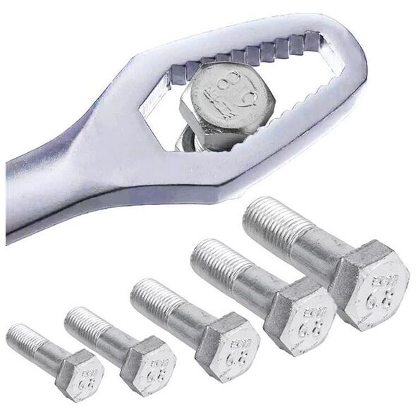 Aptel PŁASKI KLUCZ OCZKOWY Uniwersalny 8-22mm srebrny AG786