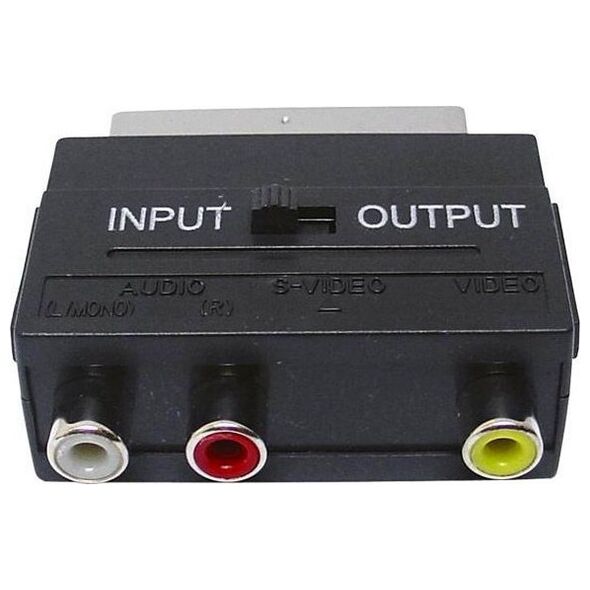Adapter AV Blow PRZEJŚCIE EURO SCART Z NA 3X RCA CHINCH DWUSTRONNE