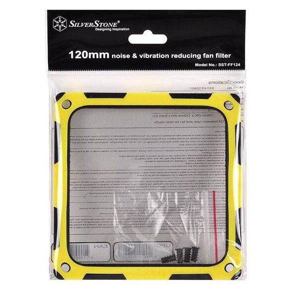 SilverStone Filtr przeciwkurzowy FF124 120mm Żółty (SST-FF124BY)