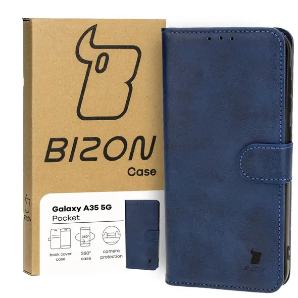 Bizon Case Pocket Samsung Galaxy A35 5G navy blue