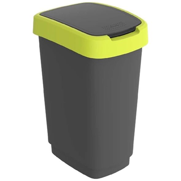Kosz na śmieci Rotho Kosz na śmieci swing Rotho Twist 50L czarno-limonkowy