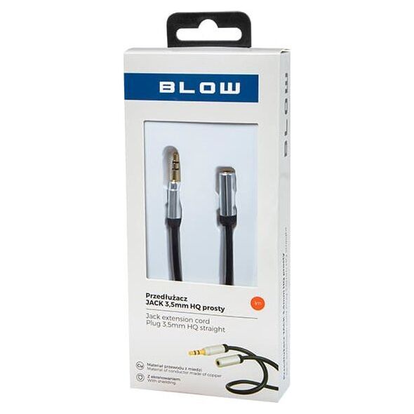 Kabel Blow 91-282# Przedł.jack 3,5mm 1m prosty metal blist