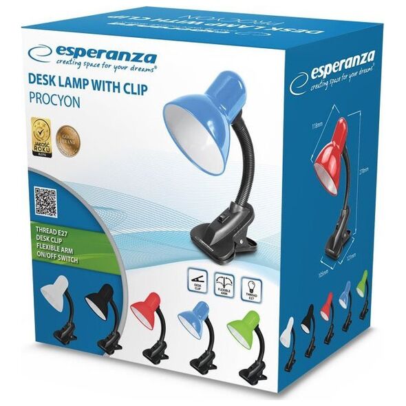 Lampka biurkowa Esperanza czarna  (ELD106K)