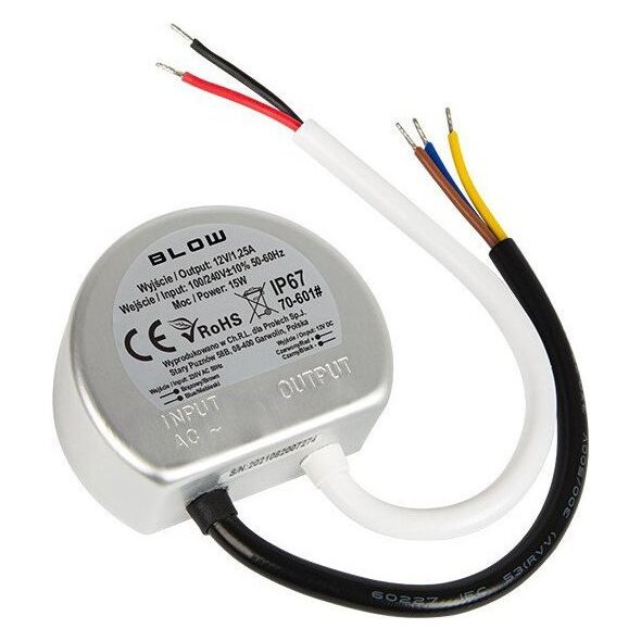 Blow 70-601# Zasilacz impulsowy dopuszkowy 12v/1,25a