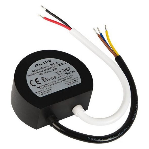 Blow 70-623# Zasilacz impulsowy dopuszkowy 12v/2,08a