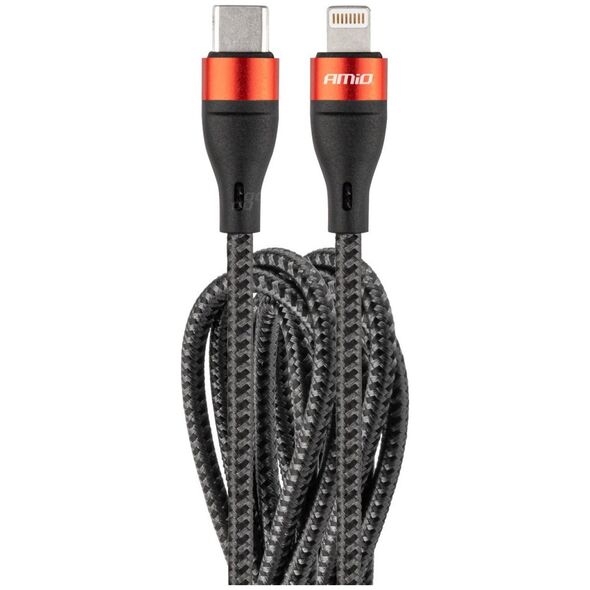 Kabel USB AMiO USB-C - Lightning 2 m Czarny (AMI-02931)