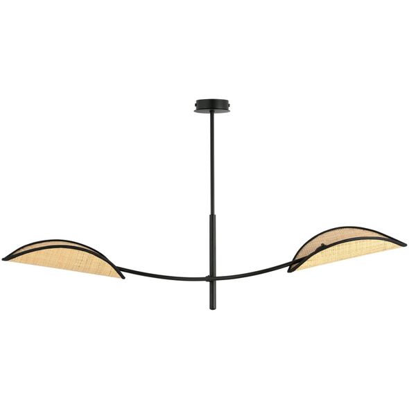 Lampa wisząca Orno PETALO lampa wisząca, moc max.2x40W, E14, czarna-ratan