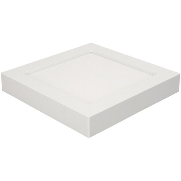 Lampa sufitowa Orno LETI LED 18W, oprawa downlight, natynkowa, kwadratowa, 1600lm, 4000K, biała, wbudowany zasilacz LED