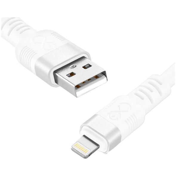 Kabel USB Orno USB-A - Lightning 2 m Biały (CABEXCWHPLIGH2.0DMIX)