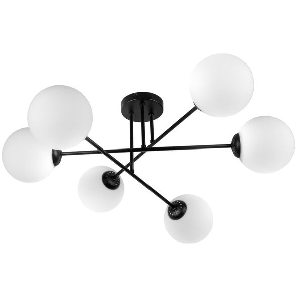 Lampa wisząca Orno LEIA 6P E27, lampa wisząca, max. 6x60W, czarna