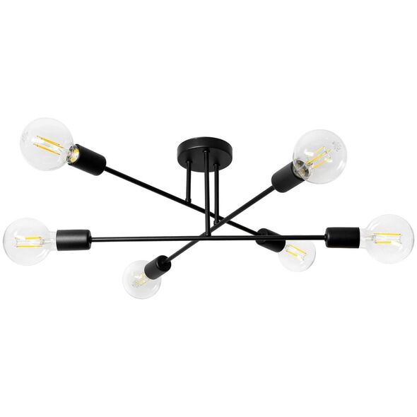 Lampa wisząca Orno SOLO 6P E27, lampa wisząca, max. 6x60W, czarna