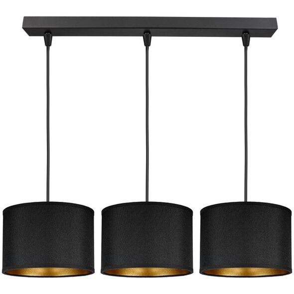 Lampa wisząca Orno KYLO 3P E27, lampa wisząca, max. 3x60W, czarna, listwa