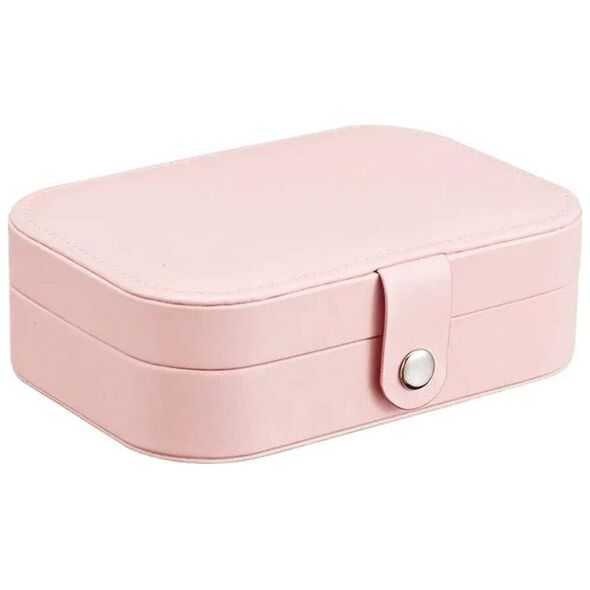 Aptel PUDEŁKO na Biżuterię Organizer Zamykany 16x11x5cm różowy CA21