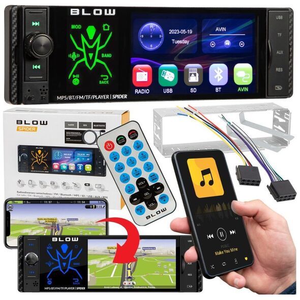 Radio samochodowe Blow Radio samochodowe Spider 4CAL RDS RGB