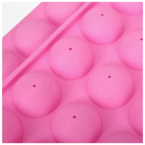 Aptel SILIKONOWA FORMA do Ciastek w Formie Lizaków Cake Pops x20 różowy AG893