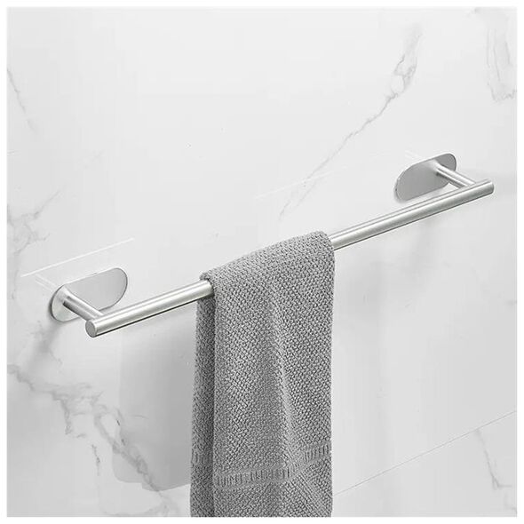 Aptel Stalowy UCHWYT na Ręcznik Ścierkę Naścienny 40cm srebrny AG945