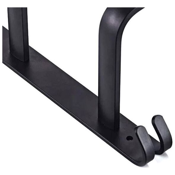 Aptel Stalowy WIESZAK na Ręczniki Łazienkowy w stylu Loft 60x11cm czarny mat AG988