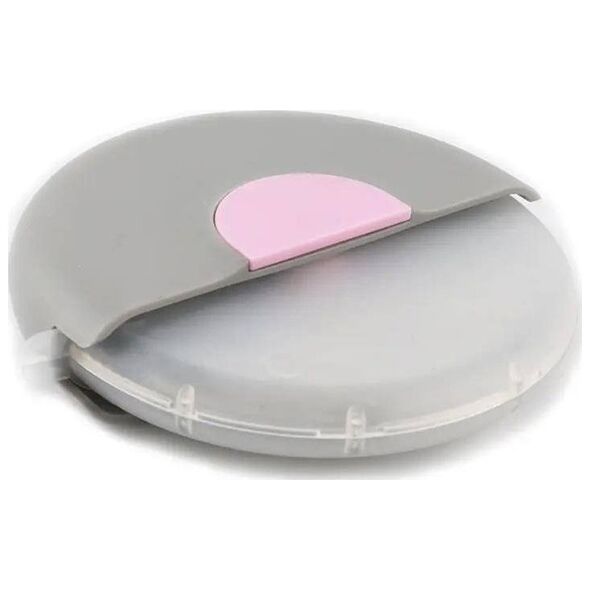 Aptel Okrągły NÓŻ do Pizzy Krojenie Pizzy na slajsy 8,5cm szaro-różowy AG680B