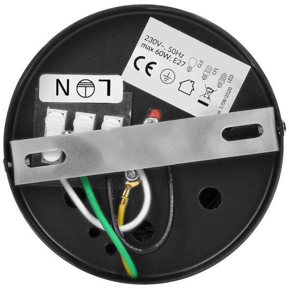 Lampa sufitowa Orno KORIN 10, oprawa typu downlight, 60W, E27, stal, czarna