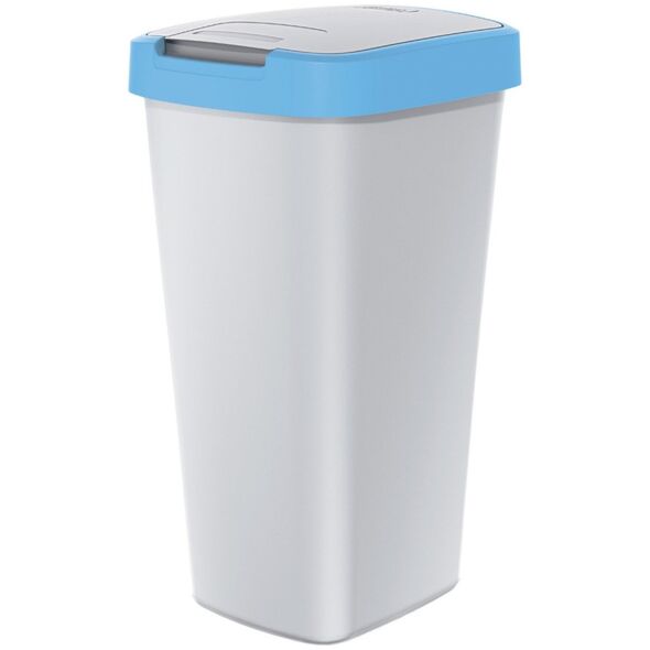 Kosz na śmieci Prosperplast Kosz na śmieci COMPACTA Q - jasno niebieski / popiel 25l Keden