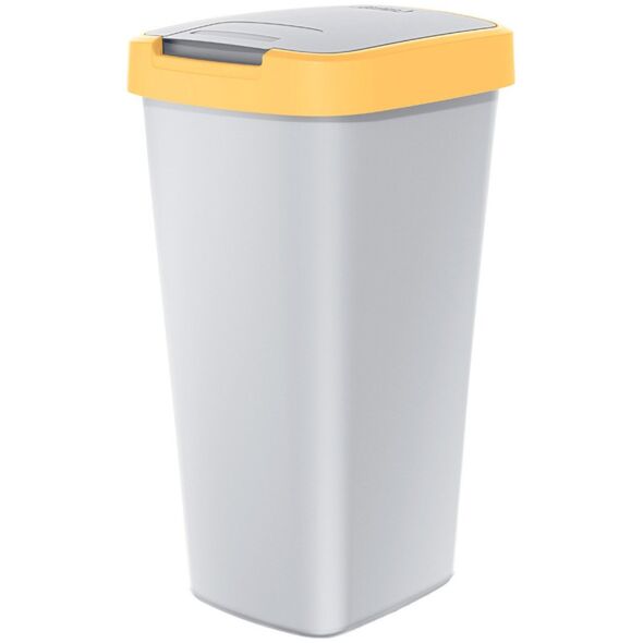 Kosz na śmieci Prosperplast Kosz na śmieci COMPACTA Q - jasno żółty / popiel 25l Keden